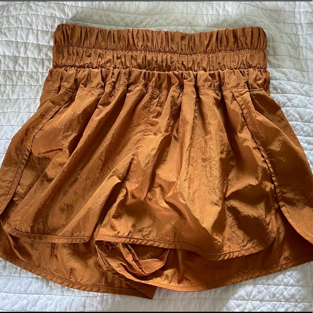 Free People Movement Orange Athletic Shorts